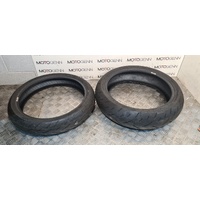 Dunlop SPORTMAX GPR-300 110 70 R17 & 150 60 R 17 front rear tyres 95% life