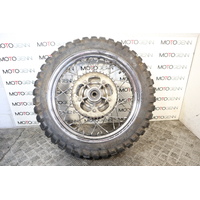 Triumph Bonneville T100 2008 rear wheel rim with tyre sprocket and rotor